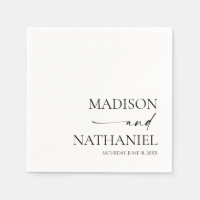 Modern Minimalist Elegant White Black Wedding