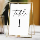 Modern Minimalist Elegant White Black Wedding Table Number<br><div class="desc">This is a Modern Minimalist Elegant White Black Wedding Table Number!</div>