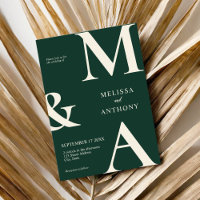 Modern Minimalist Emerald Green Wedding