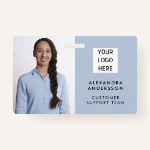 Modern Minimalist Employee Staff Customer Service ID Badge