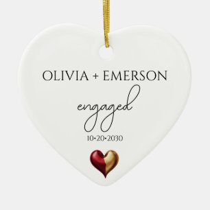 Modern Minimalist Engaged  Ceramic Tree Decoration