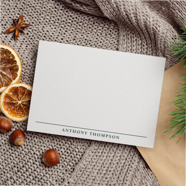 Modern Minimalist Eucalyptus Line Stationery Card (Creator Uploaded)