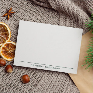 Modern Minimalist Eucalyptus Line Stationery Card