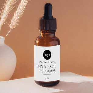 Modern Minimalist Face Serum Label