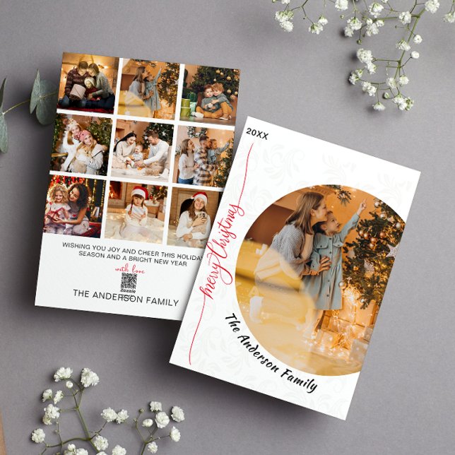 Modern Minimalist Family Christmas Photo Holiday Card (Creator Uploaded)