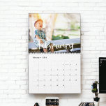 Modern Minimalist Family Photo Calendar<br><div class="desc">A modern,  minimalist style family photo calendar featuring fun typography. A perfect way to start the year,  and make a keepsake of your beautiful memories. Fully customizable text colors and background.</div>