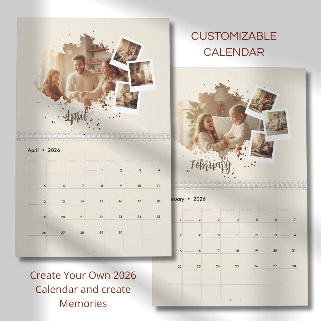 Modern Minimalist Family Photo Calendar 2026 (Creator Uploaded)