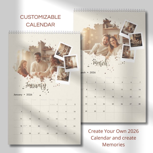 Modern Minimalist Family Photo Calendar 2026 (Creator Uploaded)