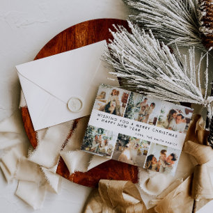 Modern Minimalist Family Photo Christmas Cards