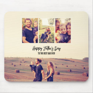 Modern Minimalist Father's Day Dad Custom Photo Mouse Pad