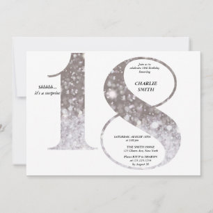 Modern minimalist faux gold glitter 70th birthday invitation