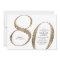 Modern minimalist faux gold glitter 80th birthday
