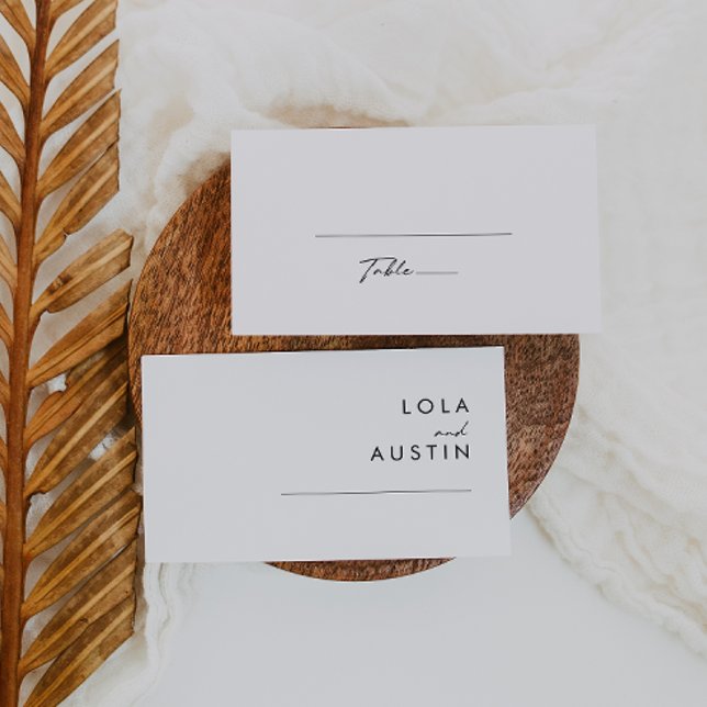 Modern Minimalist Flat Wedding Place Card (Creator Uploaded)