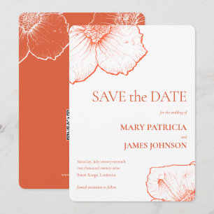 Modern Minimalist Floral Verona Sunset Wedding 🌸 Save The Date