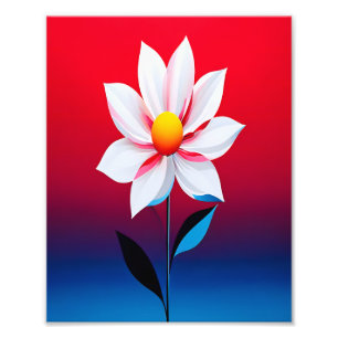 Modern Minimalist Flower Art Photo Print