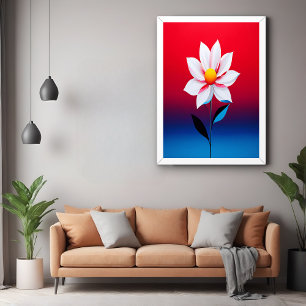 Modern Minimalist Flower Art Poster