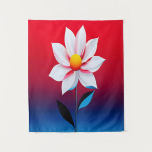 Modern Minimalist Flower Art Tapestry