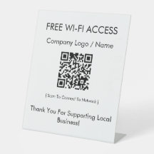 Modern Minimalist Free Wifi Access Business