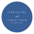 Modern Minimalist French Blue Custom Wedding