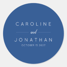 Modern Minimalist French Blue Custom Wedding