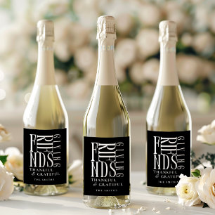 Modern Minimalist Friendsgiving Label 