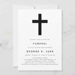 Modern Minimalist Funeral Announcement