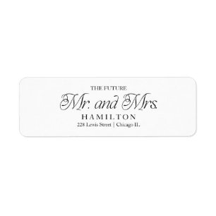 Modern Minimalist Future Mr and Mrs Return