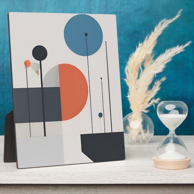 Modern Minimalist Geometric Abstract Art Plaque (Side)