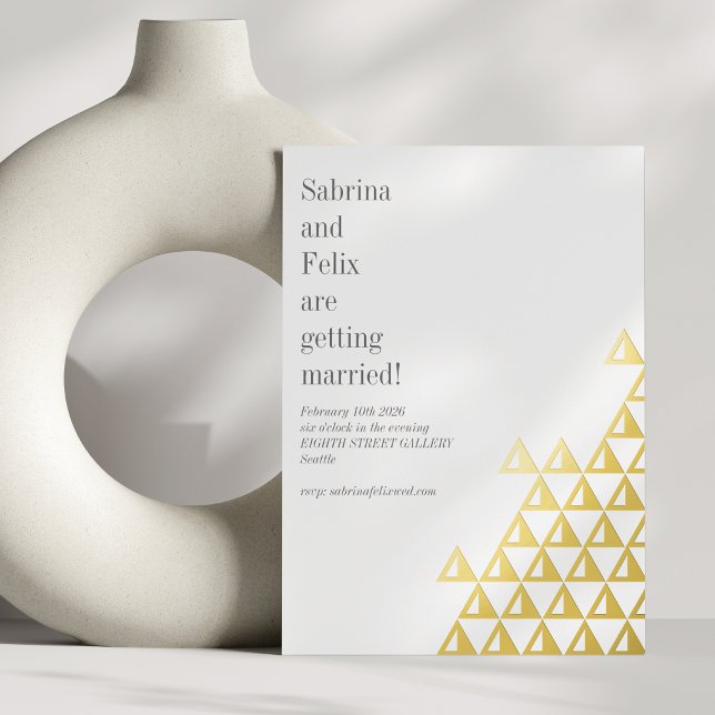 Modern Minimalist Geometric Art Wedding Gold (Creator Uploaded)