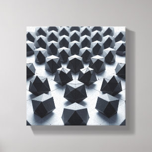 Modern Minimalist Geometric Matrix - Abstract 3D  Canvas Print