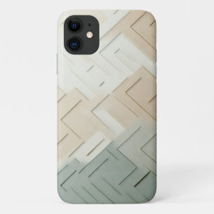 Modern Minimalist Geometric Maze - Elegant Sage Gr Case-Mate iPhone Case