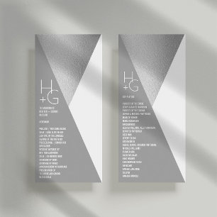 Modern Minimalist Geometric Wedding Program Menu