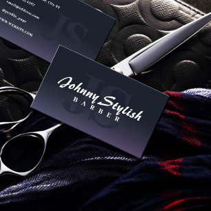 Modern minimalist giant initials  business card