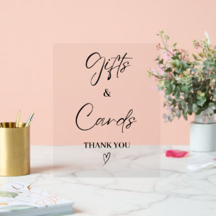 Modern Minimalist Gifts and Cards Baby Shower Sign