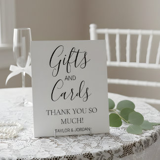 Modern Minimalist Gifts and Cards Pedestal Sign