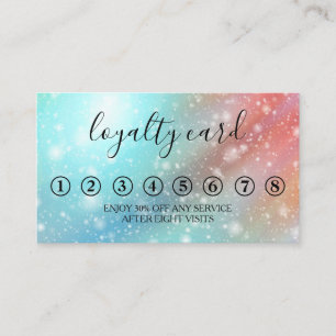 Modern Minimalist Glitter Bokeh Loyalty Card