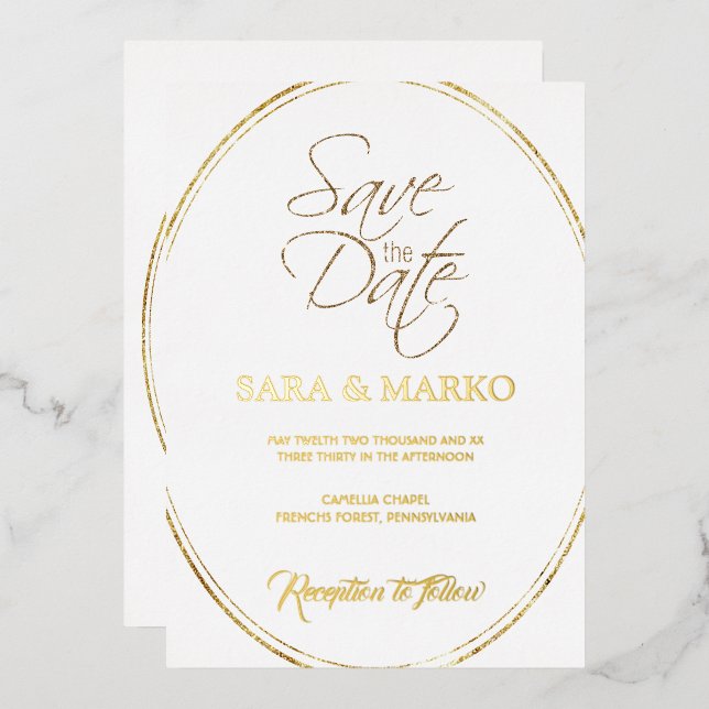 Modern Minimalist | Gold (Front/Back)