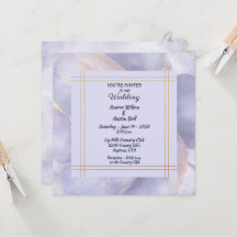 Modern Minimalist Gold and Purple Wedding