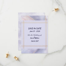 Modern Minimalist Gold and Purple Wedding