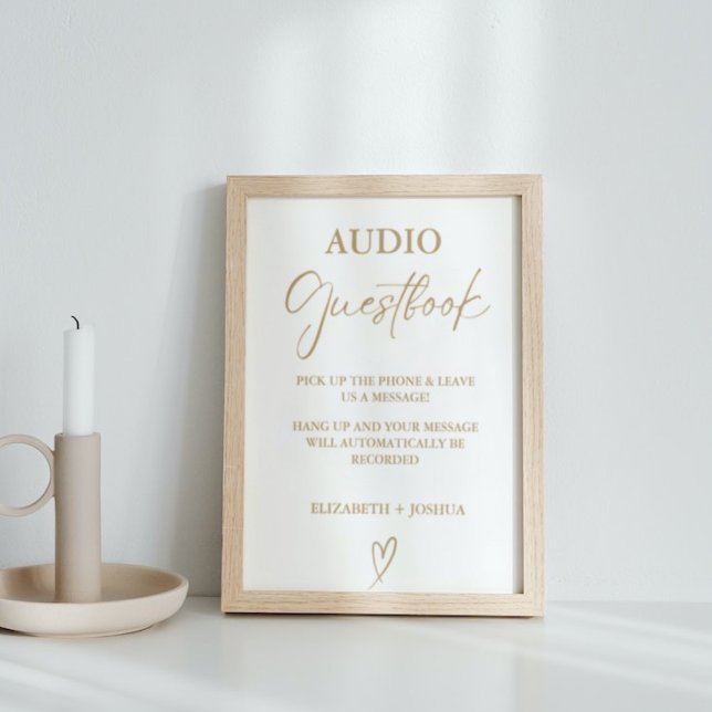 Modern Minimalist  Gold Audio Guestbook Sign (Creator Uploaded)