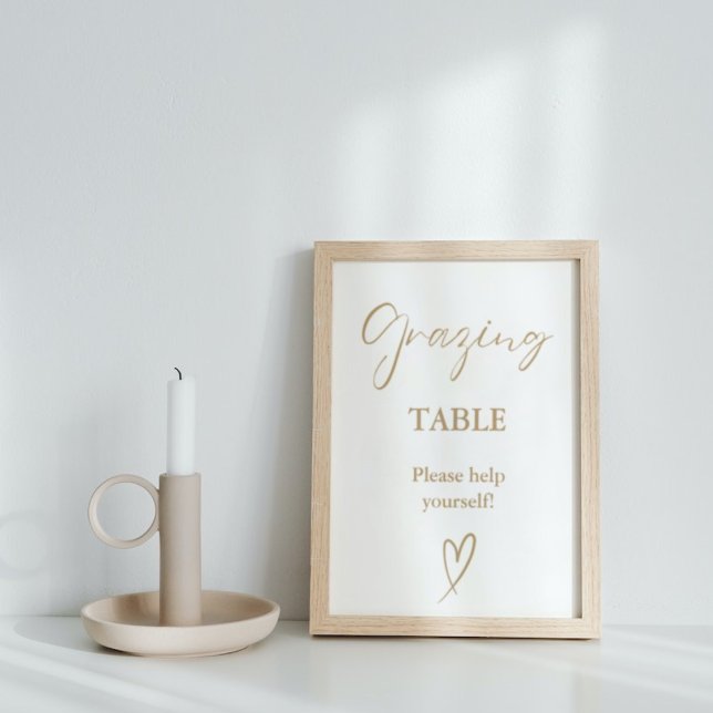 Modern Minimalist  Gold Grazing table Sign (Creator Uploaded)