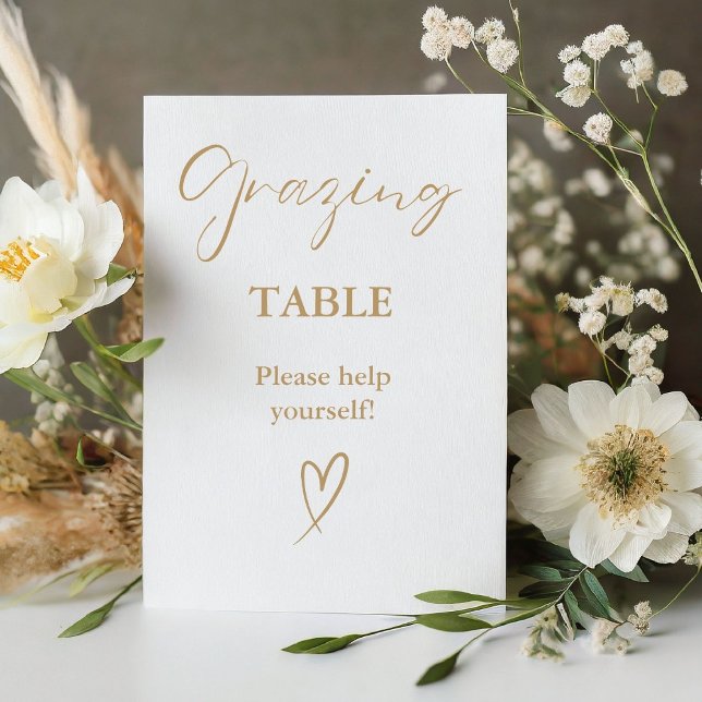Modern Minimalist  Gold Grazing table Sign (Creator Uploaded)