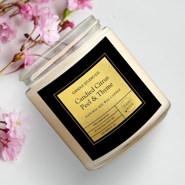 Modern Minimalist Gold Luxury Candle Label (Creator Uploaded)