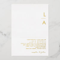 Modern Minimalist | Gold Monogram Wedding Real