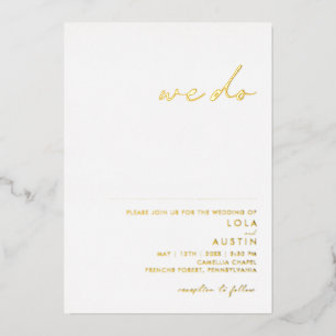 Modern Minimalist   Gold We Do Wedding Real