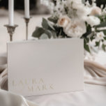Modern Minimalist Gold Wedding Guest Book<br><div class="desc">Designed to coordinate with for the «Arches Minimalist» Wedding Invitation Collection. To change details,  click «Details». To move the text or change the size,  font,  or colour,  click «Edit using Design Tool». View the collection link on this page to see all of the matching items in this beautiful design.</div>