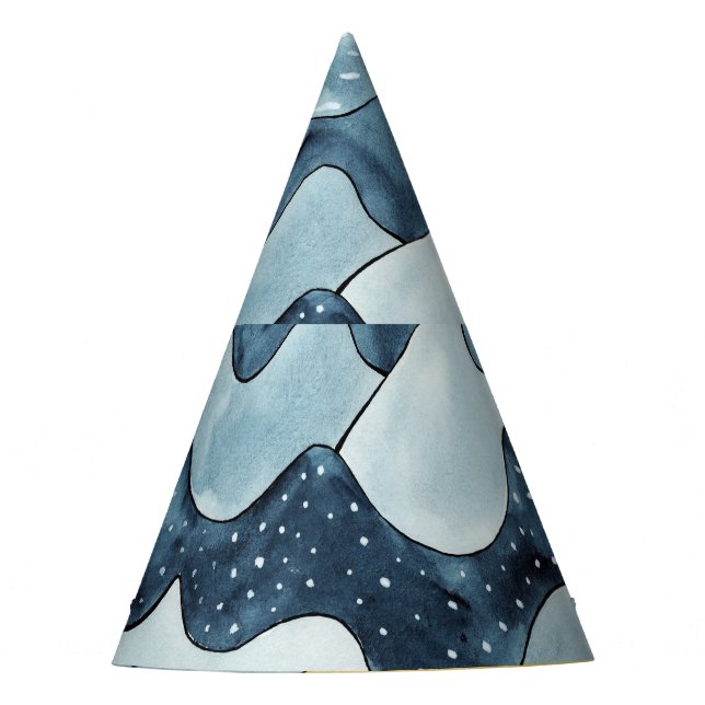 Modern Minimalist Golden Sun Illustration Party Hat (Front)