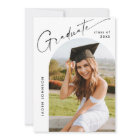 Modern Minimalist Grad 5 PHOTO Graduation Party