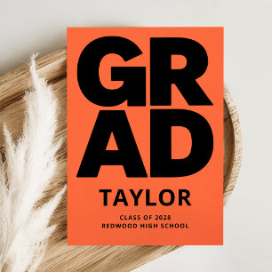 Modern Minimalist Grad Graduation Announcement Postcard