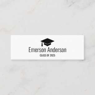 Modern minimalist graduate graduation name card